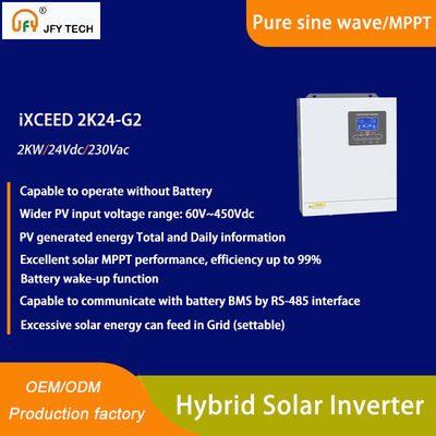 Invertisseur solaire hybride avec batterie 24V entrée et 2KW 230Vac sortie